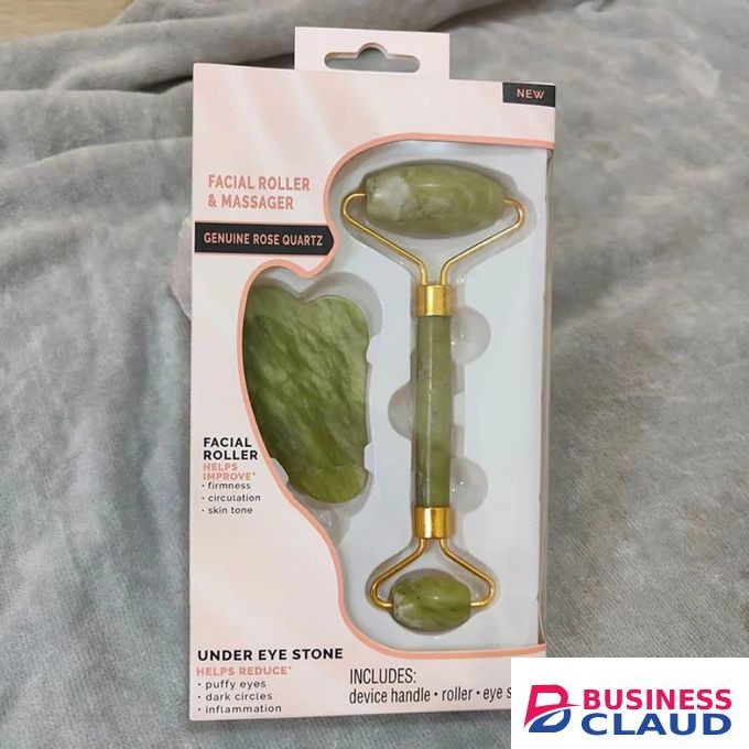 3 in 1 Natural Jade Face Lift Roller and Massager Tool Facial Body &Anti-Wrinkle Beauty Massager