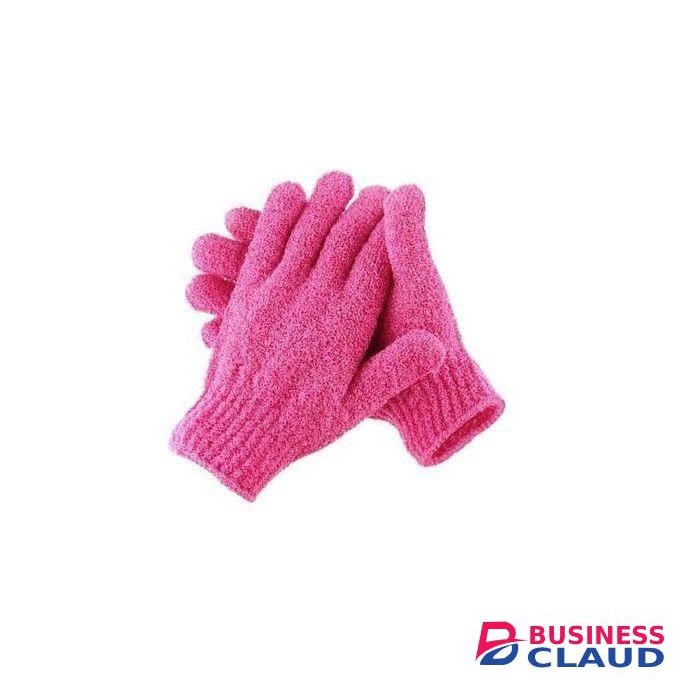Bathing Gloves Exfoliating Body Shower Scrub Gloves - Rose Pink