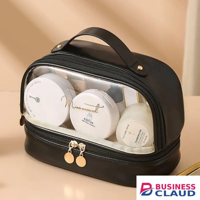 Double Layer Cosmetic Toiletry Travel Bag.