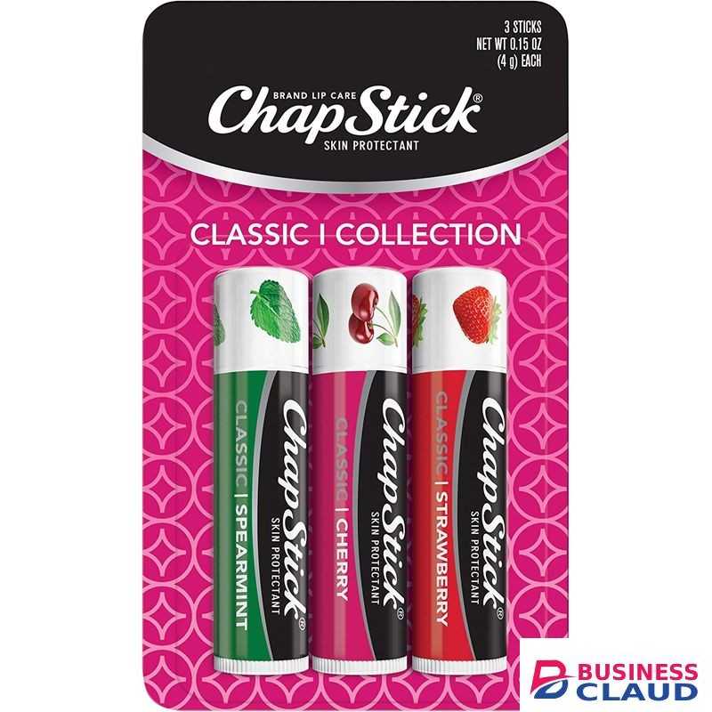 Chapstick Classic Lip Balm Spearmint, Cherry And Strawberry