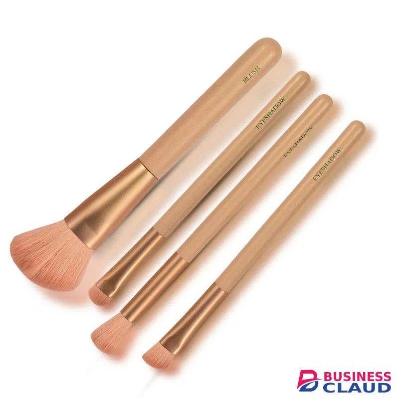 Miniso Skin-Friendly Portable Makeup Brushes Set (4 pcs & Storage Case)