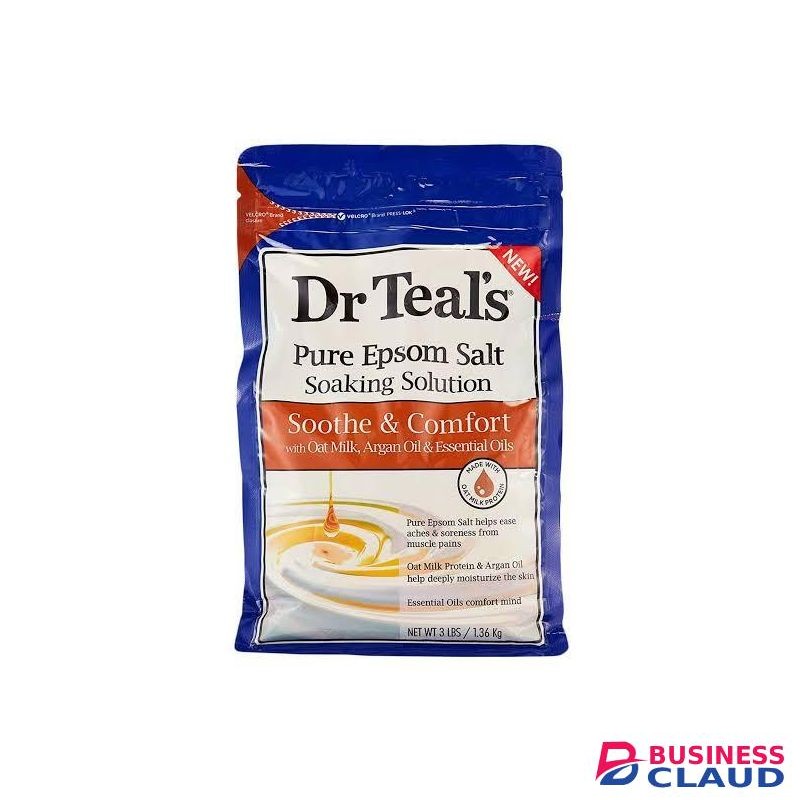 Dr Teal'S EpsomSalt Magnesium Soak, Soothe & Comfort with Oat Milk & Argan Oil-1.36Kgs