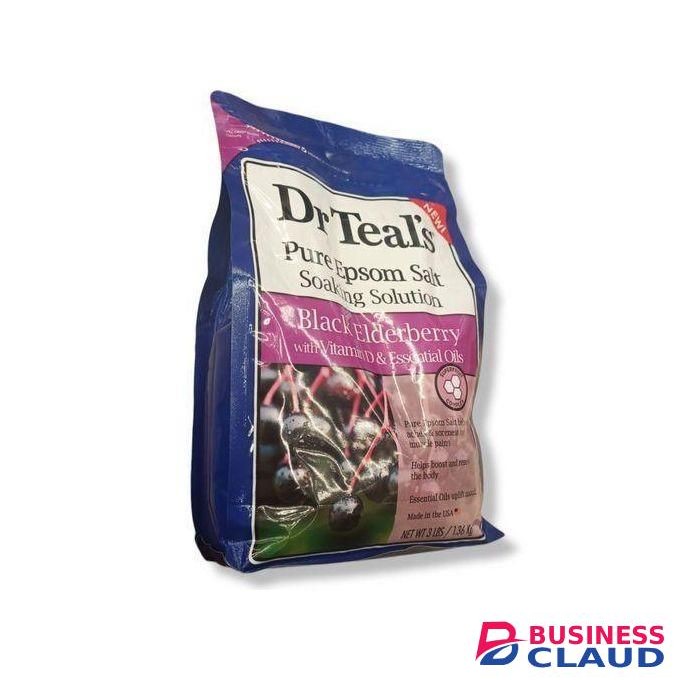 Dr Teal'S Pure EpsomSalt BLACK ELDERBERRY With Vitamin D & Essential Oils 1.36kgs