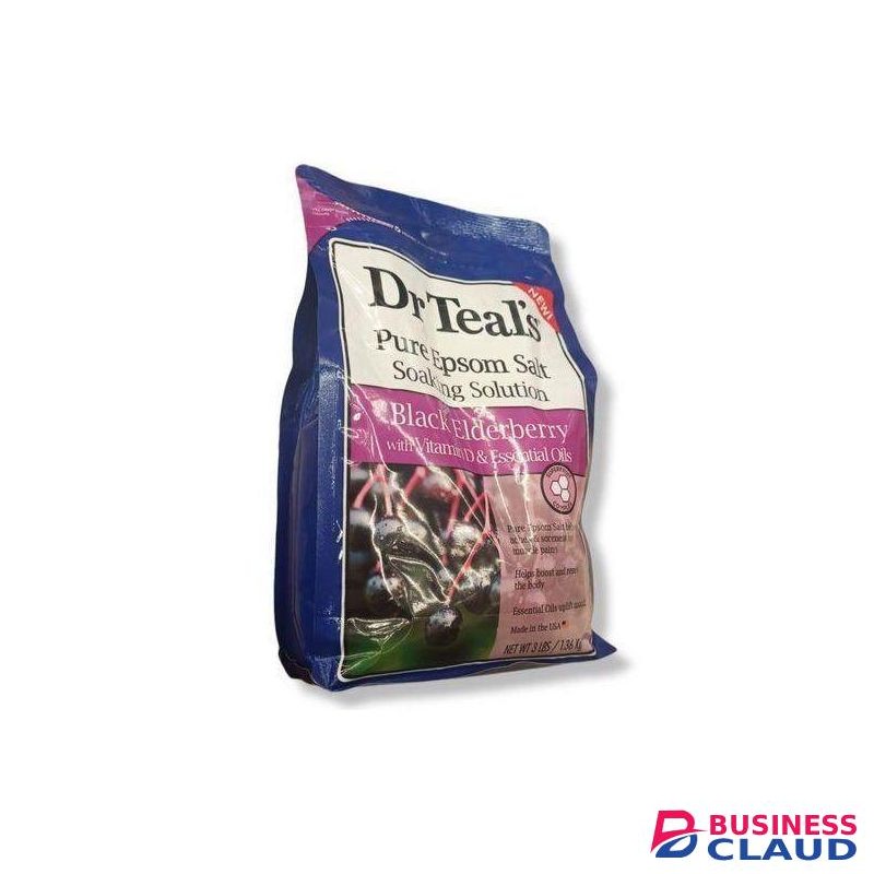 Dr Teal'S Pure EpsomSalt BLACK ELDERBERRY With Vitamin D & Essential Oils 1.36kgs
