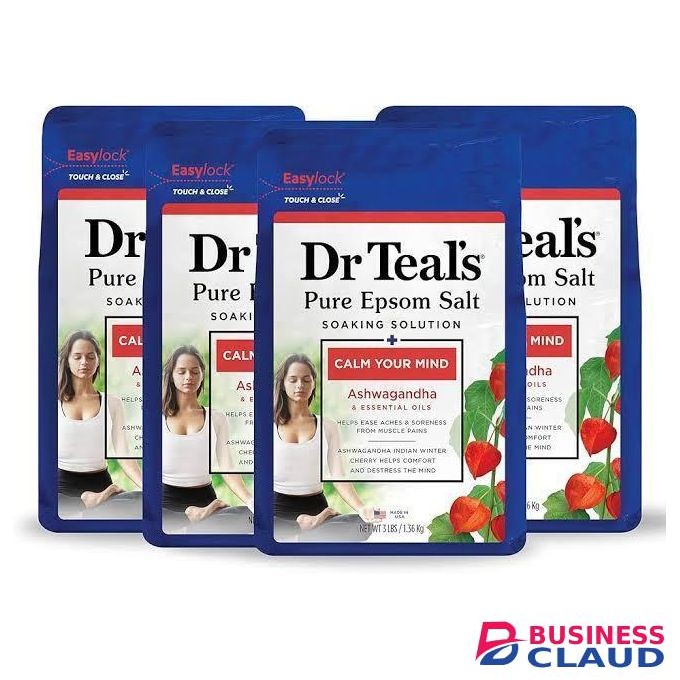 Dr Teal'S CALM YOUR MIND Pure epsòmsalt Soaking Solution ASHWAGANDHA ESSENTIAL OILS.