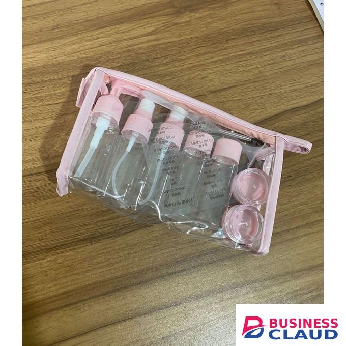 Plastic Portable Travel Spray Bottle Cosmetics Refillable Bottles sets, Plastic Multipurpose Plastic Travelling Spray Bottle Set Cosmetic Bottles Shampoo Bottle Toiletries - 10 PIECES