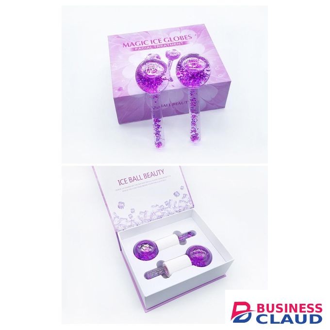 2Pc Set Crystal Cooling Ice Globe Beauty Ball Ice Hockey for Face & body