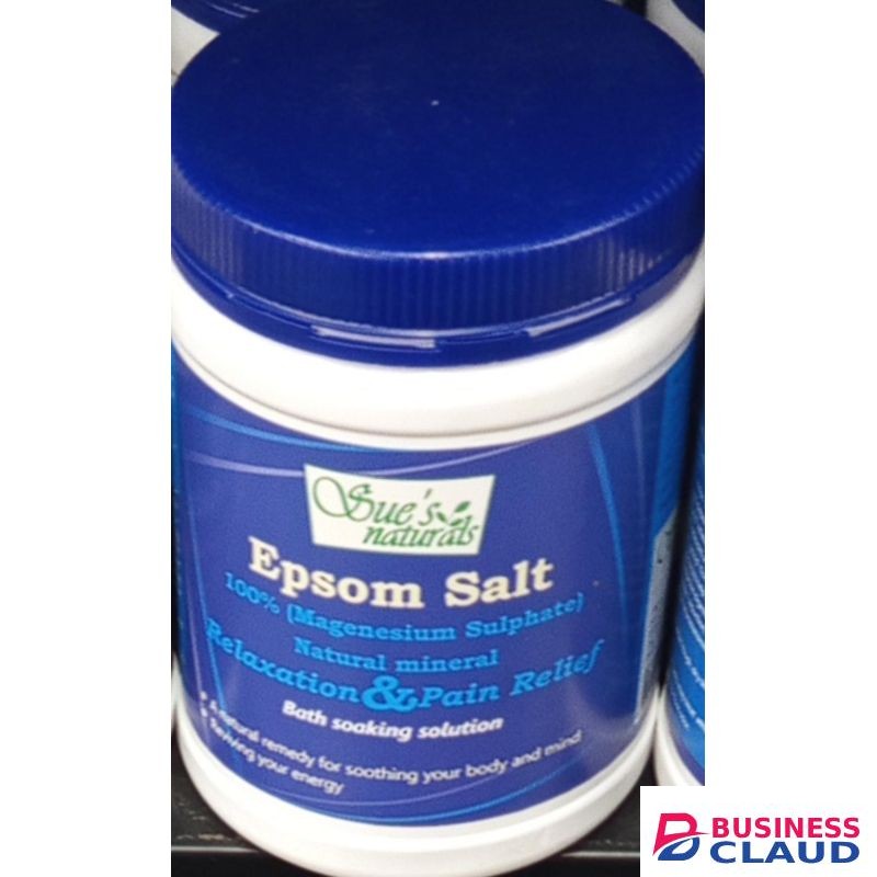 Sue's Naturals 100% Magnesium Sulphate Natural Mineral Bath Soaking Solution Salt 1 kg