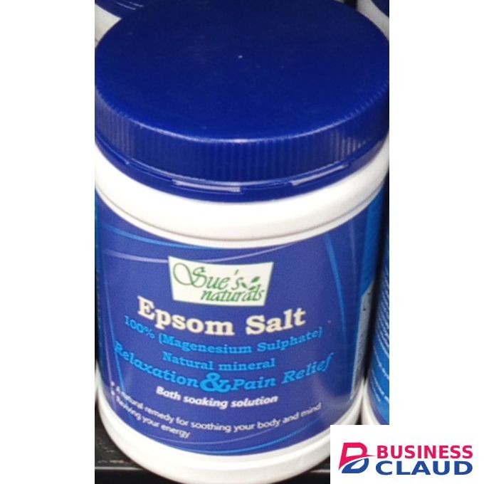 Sue's Naturals 100% Magnesium Sulphate Natural Mineral Bath Soaking Solution Salt 1 kg