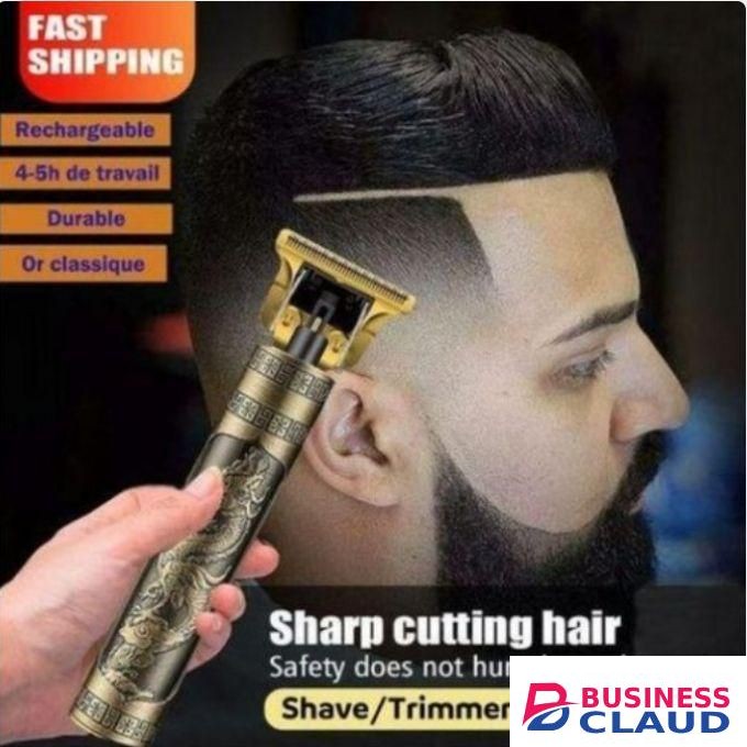 Vintage BEST T9 Dragon ELECTRIC RECHARGEABLE Metal Hair Clipper – GOLD FOR MEN AND WOMEN HAIR SHAVING MACHINE