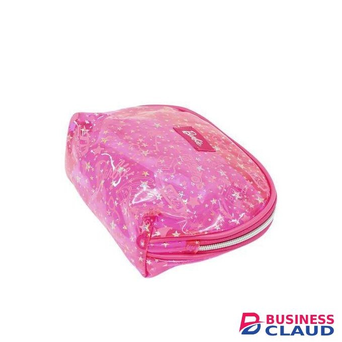 Miniso Barbie Collection Translucent Cosmetic Bag (Rose Red)