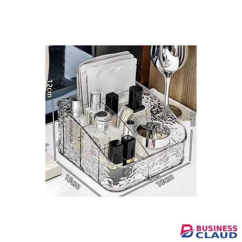 4-Compartment Acrylic Cosmetic Storage Organizer, Make-Up storage Organizer Skin Care Display Stand