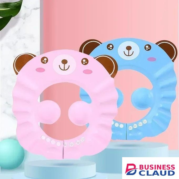 Baby Shower Cap Bathing Protection Adjustable Hair Washing Hat Silicone Bath Head Cap Visor Cap Waterproof Shampoo Cap Soft Bathing Hat for Toddlers Kids Baby With Ear Protection