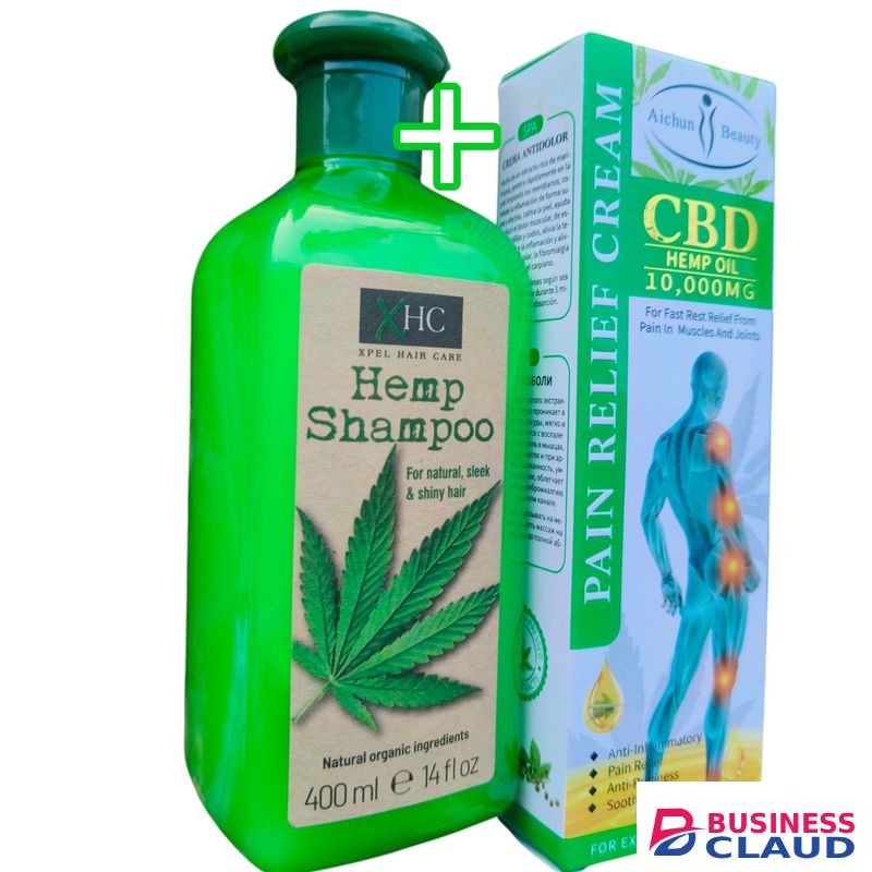 XHC Hemp Shampoo+Aichun Beauty CBD Pain Relief Cream