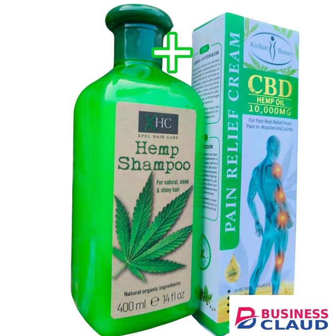 XHC Hemp Shampoo+Aichun Beauty CBD Pain Relief Cream