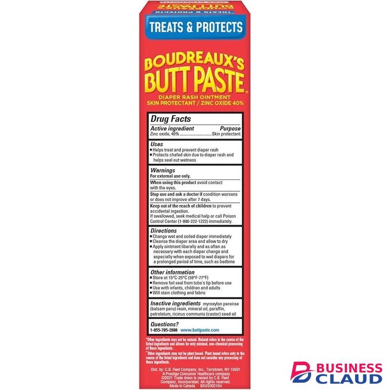 Boudreauxs Butt Paste Maximum Strength Baby Diaper Rash Cream