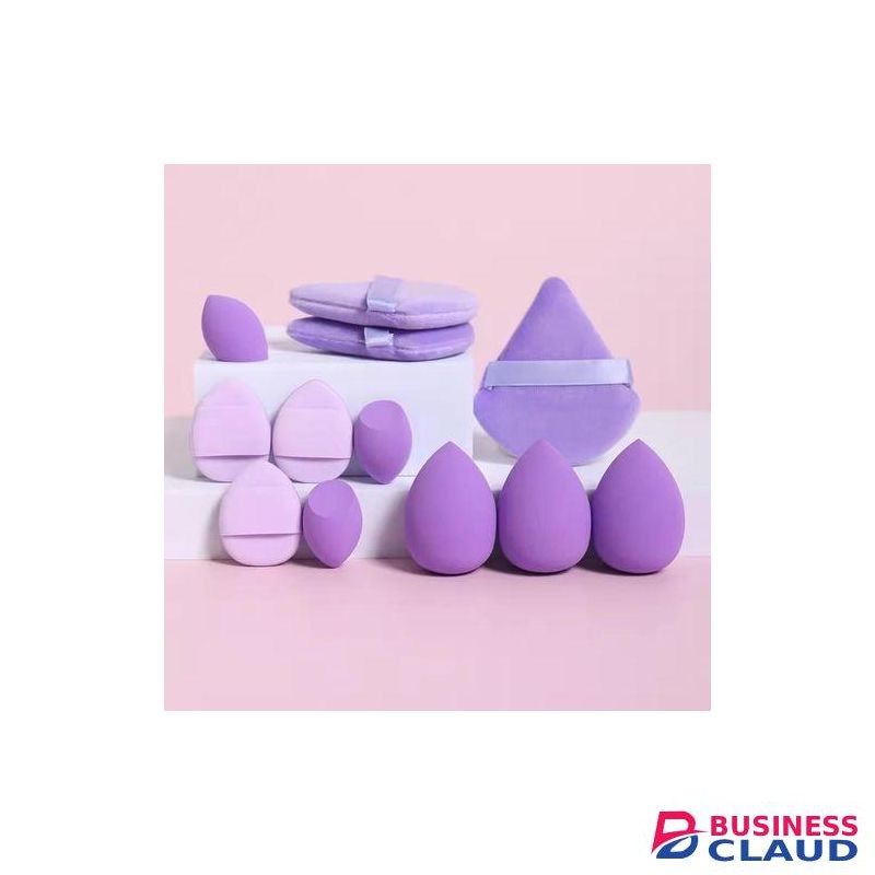 Ensemble d'Ã©ponge de maquillage de 12 piÃ¨ces - violet