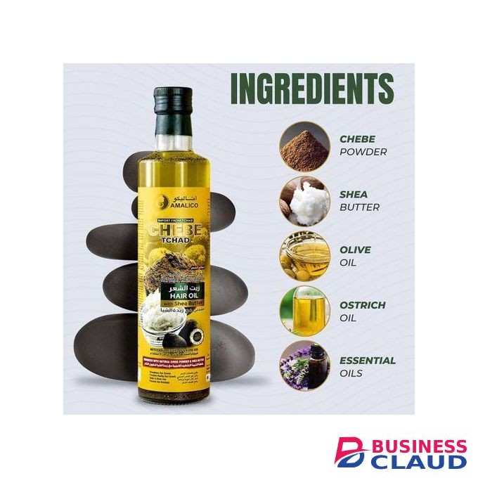 AMALICO Chebe Oil for Hair Growth with Shea Butter 250ml
