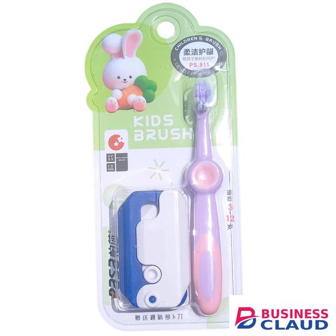 Pasa KIDS TOOTHBRUSH 3-12 Years With 3D Printed Gravity Knife Fidget Toy Gift