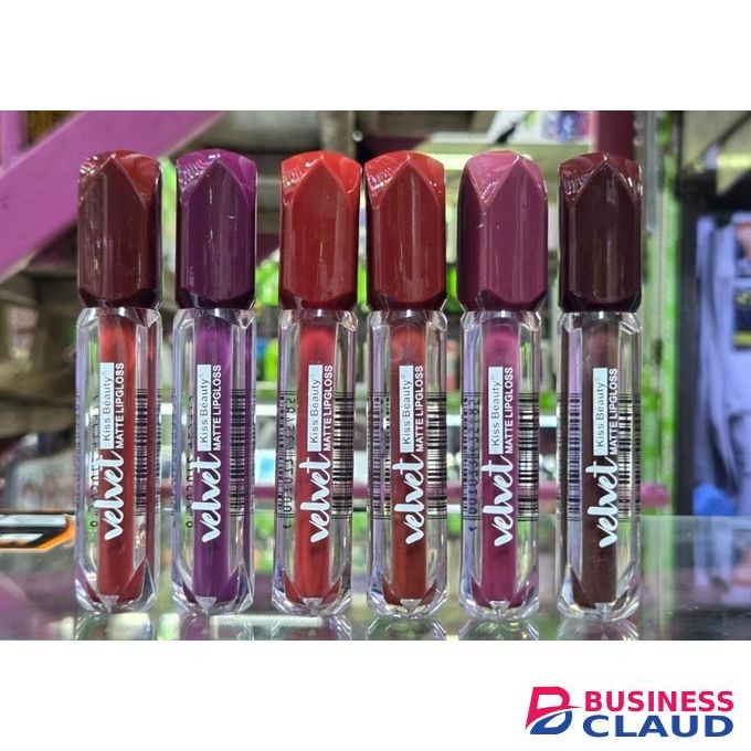 Kiss Beauty 6PCs Velvet dull and bright Lipgloss