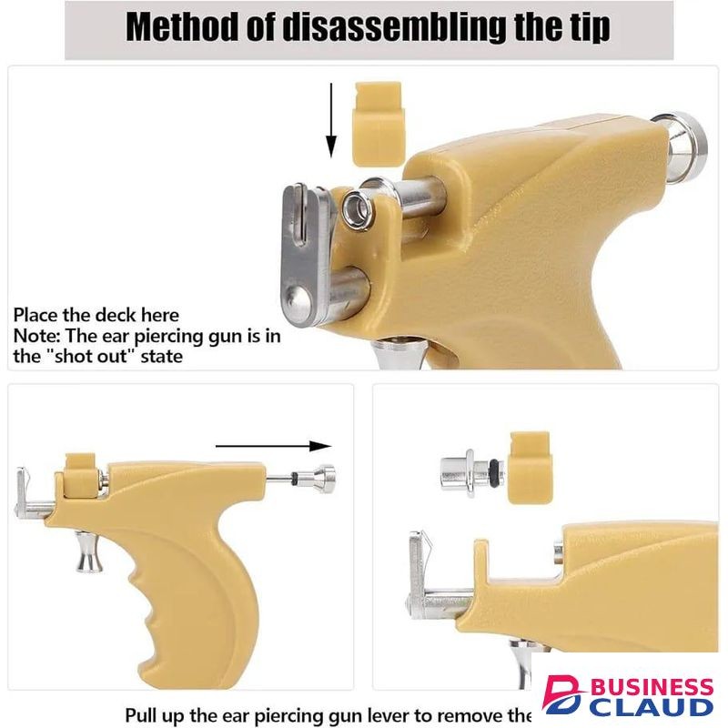 Ear Piercing Gun Sturdy Stable Stainless Painless Steel Ear Piercing Tool Safe Eco Friendly Compact Portable for Cosmetics Store for Beauty Salon for Home 50% off