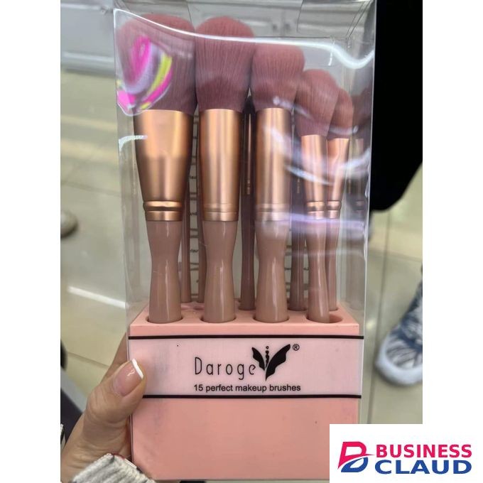 A Set of 15 Makeup Brushes