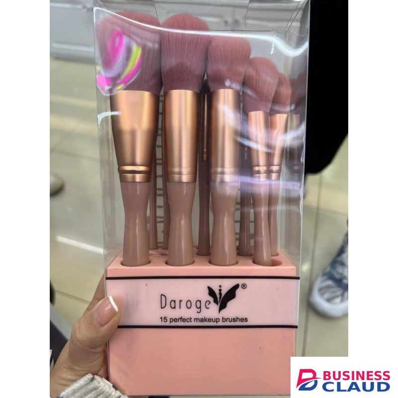 A Set of 15 Makeup Brushes