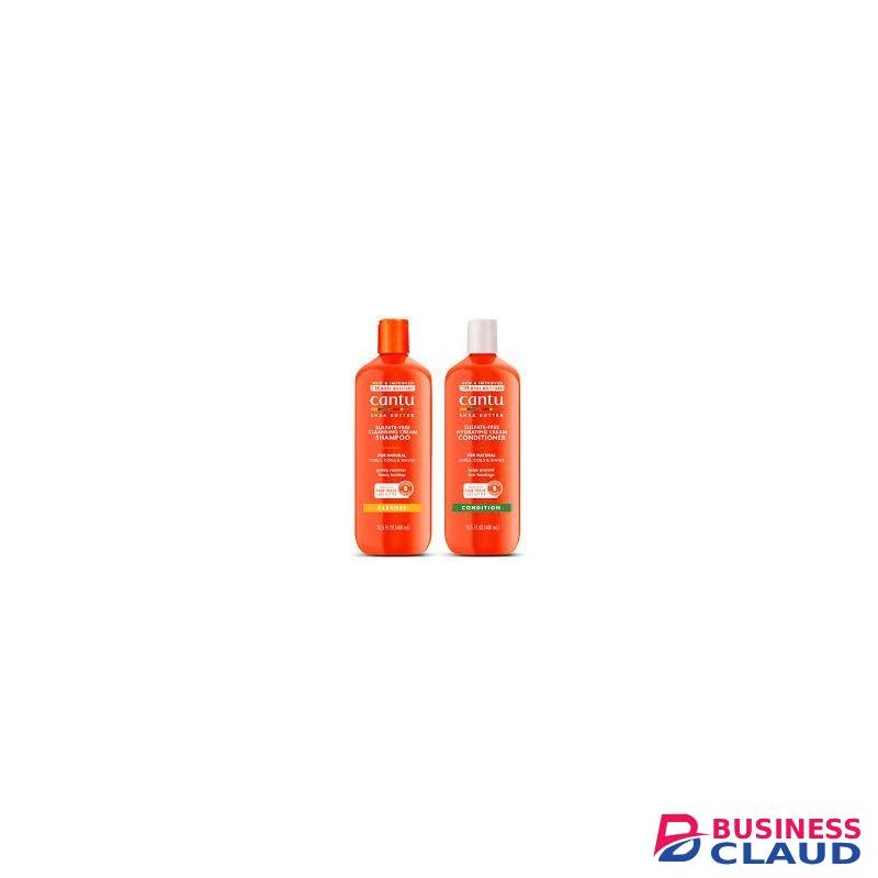Cantu Shea Butter Sulphate Free Cleansing Cream Shampoo + Conditioner