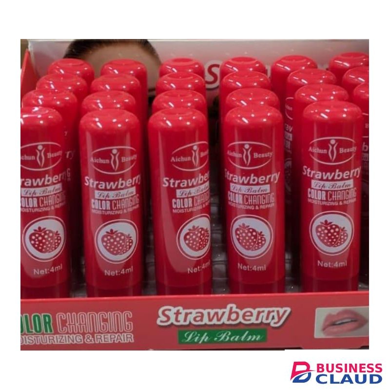 Aichun Beauty Lip Care Moisturizing Color Changing Strawberry Lip Balm