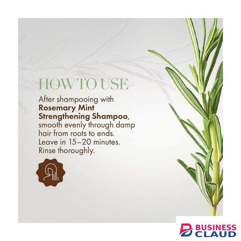 Mielle Organics Rosemary Mint Strengthening Hair Masque, Essential Oil & Biotin Deep Treatment