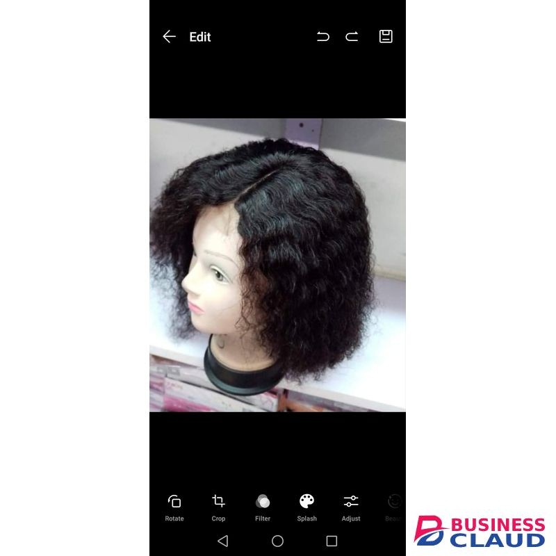 14 inch Water Wave women Wigs Synthetic Curly Hair wig