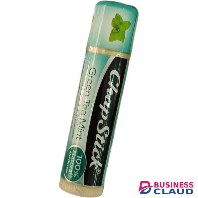 Chapstick GREEN TEA MINT Balm 100% Natural MOISTURIZING SOFTENING SMOOTHING jm