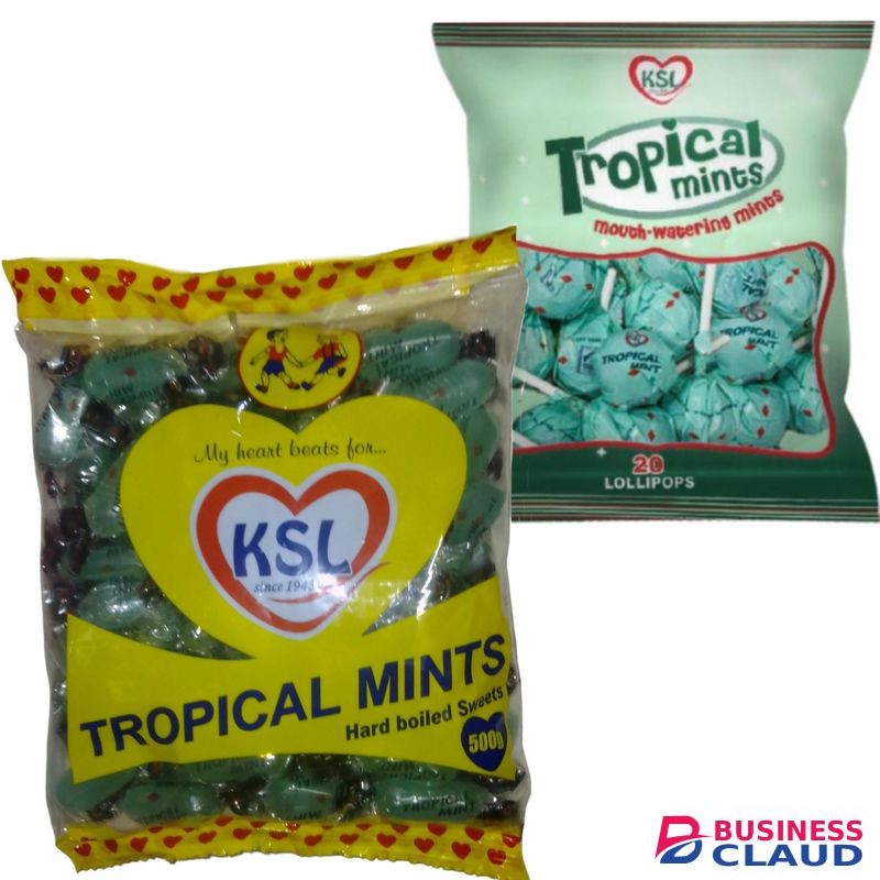 KSL Tropical Hard Boiled Mint Sweets + Mint Lollipops