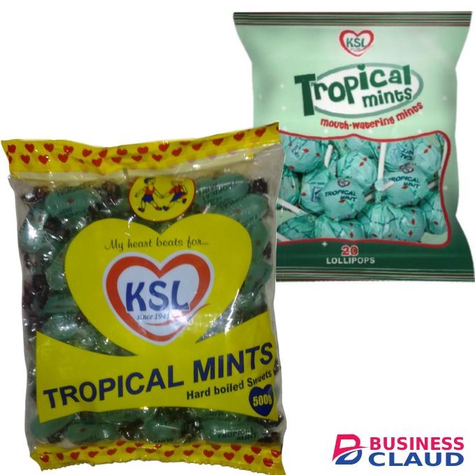KSL Tropical Hard Boiled Mint Sweets + Mint Lollipops