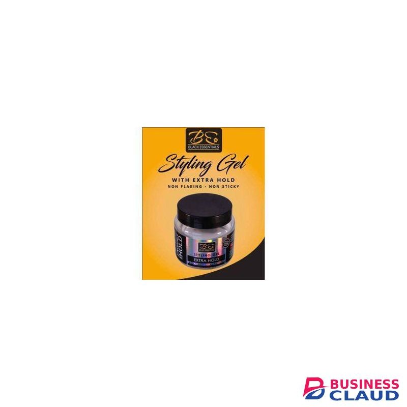 BLACK ESSENTIALS Styling Gel with extra hold(Non-Flaking and Non-Sticky)