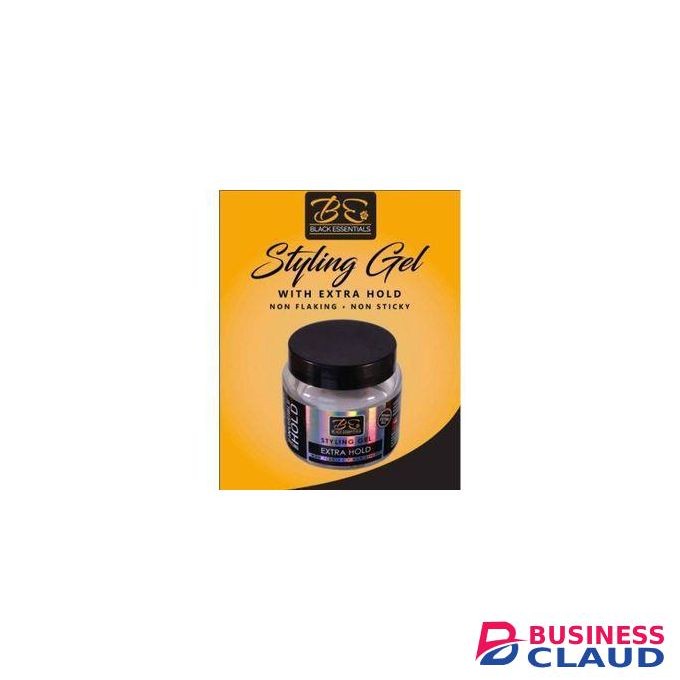 BLACK ESSENTIALS Styling Gel with extra hold(Non-Flaking and Non-Sticky)