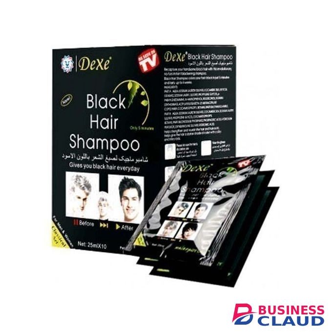 Dexe Black Hair Shampoo Instant Quick Hair Dye -(10 Pcs )
