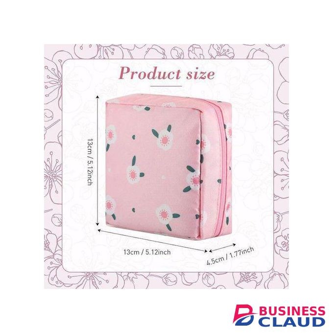 Women Cute Sanitary Napkin Bag / Portable Cosmetic Storage Bags / Tampon Travel Zipper/Pad pouch
