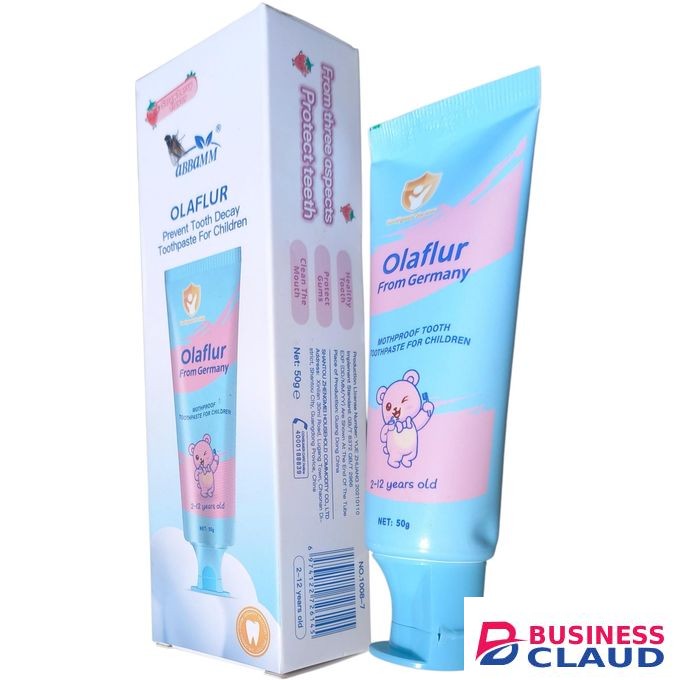ABBAMM OLAFLUR From Germany MOTHPROOF TOOTHPASTE FOR CHILDREN- STRAWBERRY 50G