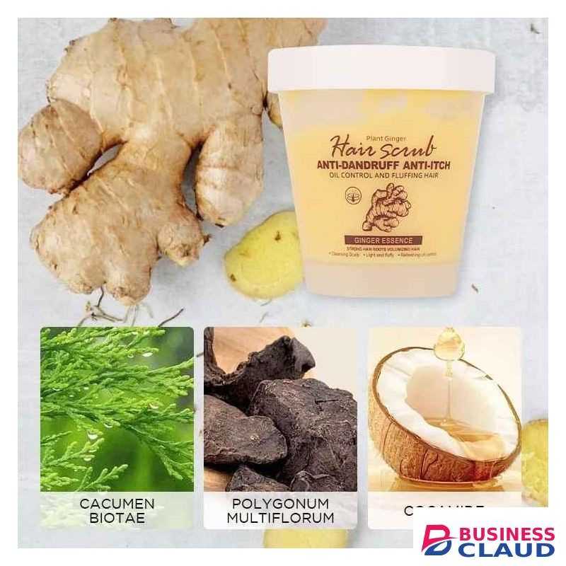 SADOER Dandruff Removal Oil Control Fluffy and Nourishing Hair Ginger Scrub Shampoo