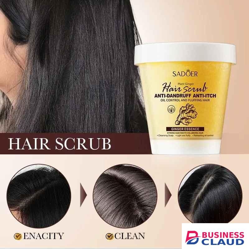 SADOER Dandruff Removal Oil Control Fluffy and Nourishing Hair Ginger Scrub Shampoo