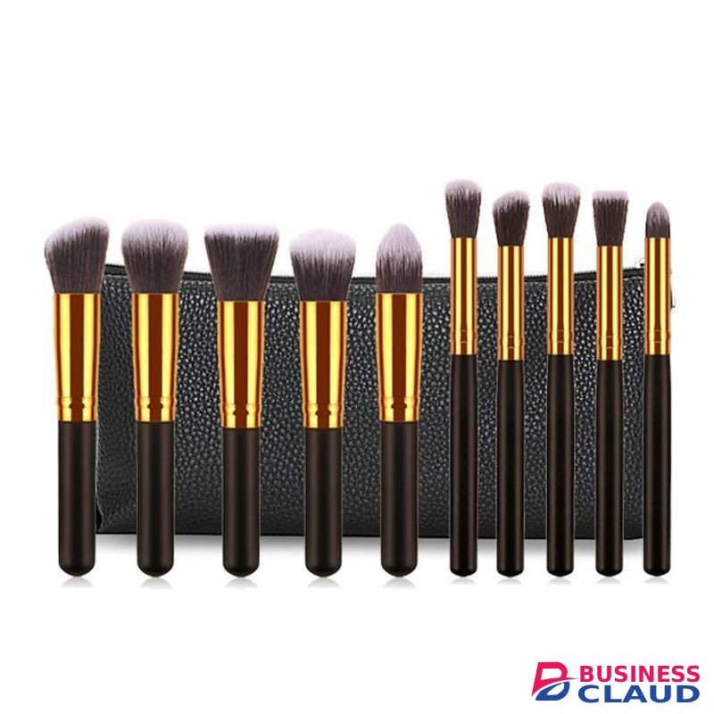 10 Pcs Makeup Brushes Set For Foundation -Black