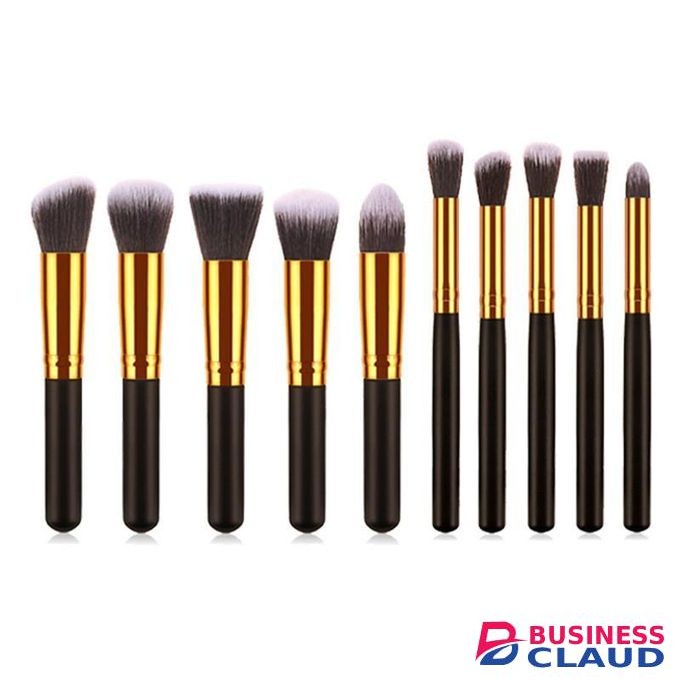 10 Pcs Makeup Brushes Set For Foundation -Black