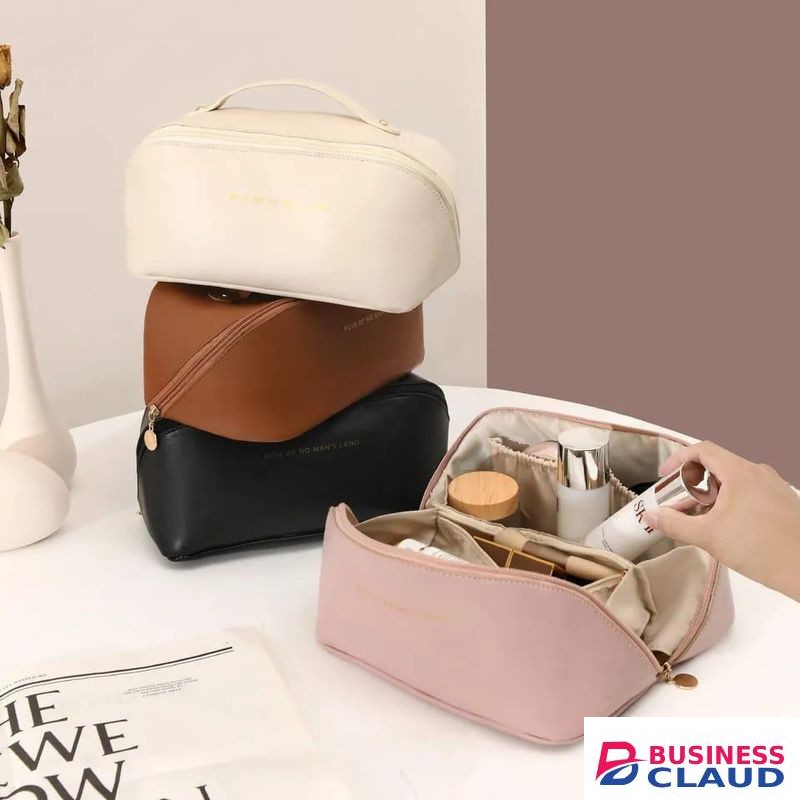 Large Cosmetic Bag For Women Pu Leather Make Up Pouch Portable Washbag Travel Toiletries Organizer Storage Luxury Brand Hangbag