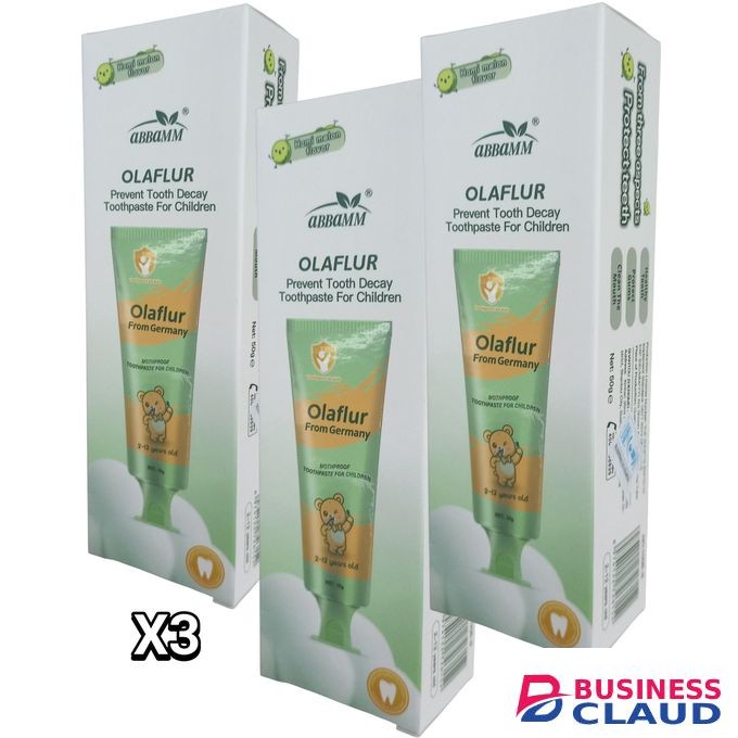 ABBAMM OLAFLUR From Germany TOOTHPASTE FOR CHILDREN- Hami Melon Flavour 50g×3