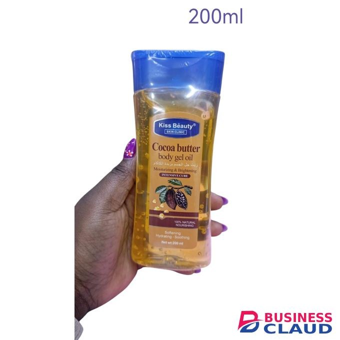 200ml kiss beauty cocoa butter body gel oil