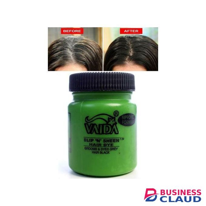 Vaida Black Hair Dye Pomade Slip 'n' Sheen Hair Coloring Dye...