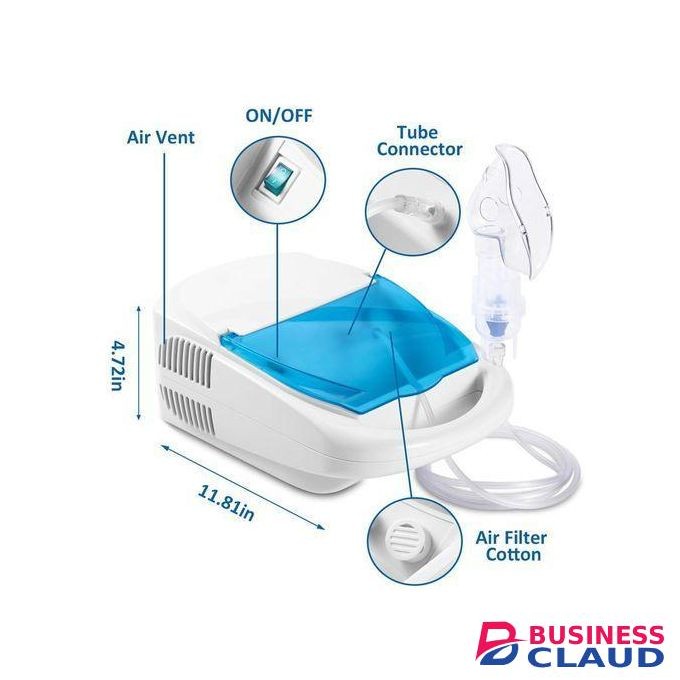 Household Health Medical Nebulizers Machine Portable Compressor Nebulizer for Asthma Breathing Coach with mouthpiece & mask, low noise compression.