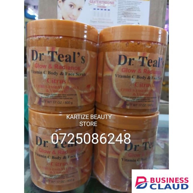 Dr Teal'S Glow and radiance citrus essential oil and vitamin C body and face scrub