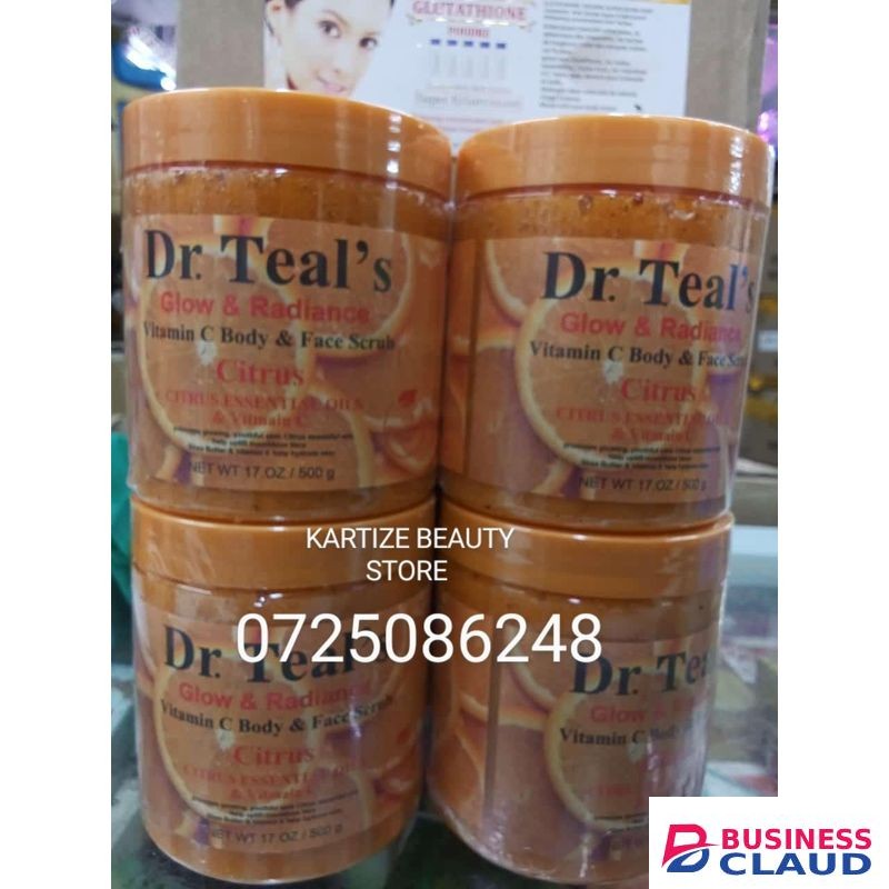 Dr Teal'S Glow and radiance citrus essential oil and vitamin C body and face scrub